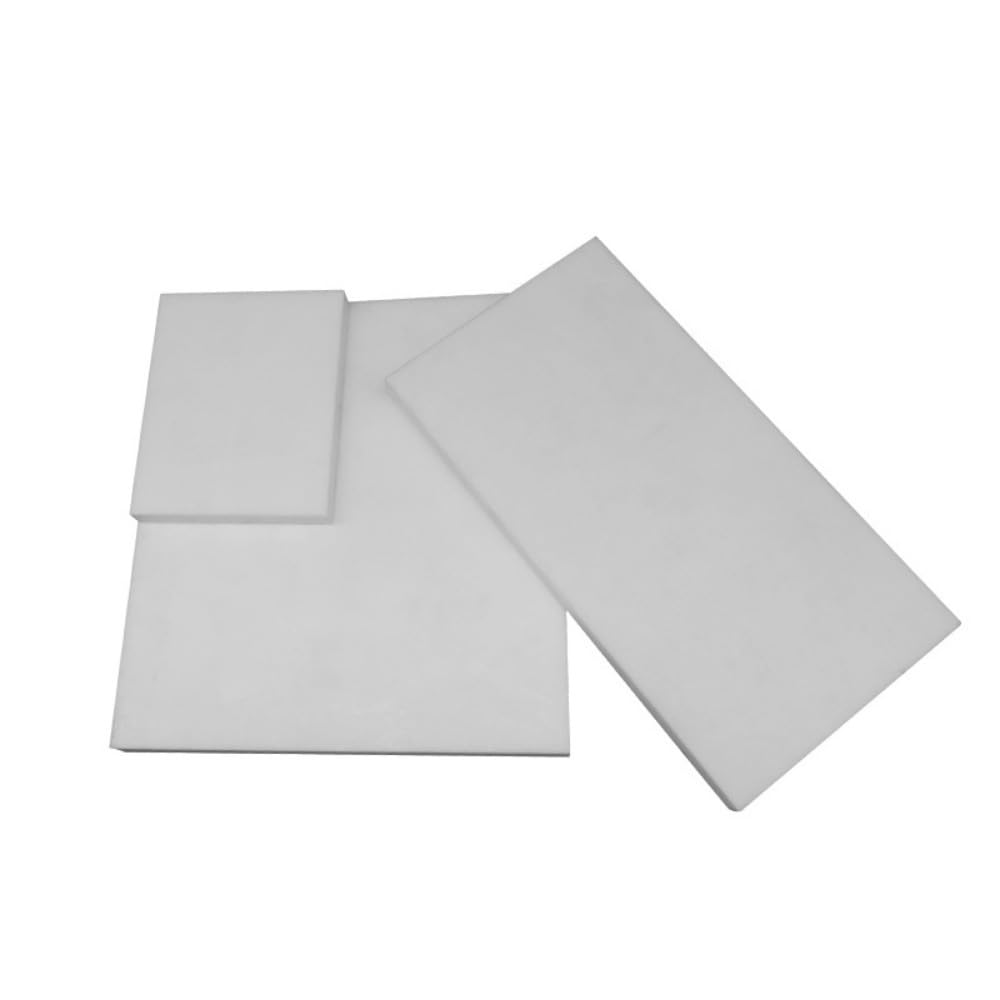 Feuille en plastique blanche du téflon PTFE, tailles en plastique de plat de téflon de plat diverses et épaisseurs (100mm * 100mm * 15mm)