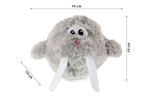 Karlie Moppelchen Walross Wally, Hundespielzeug, Plüsch, Grau, 14x14x14 cm