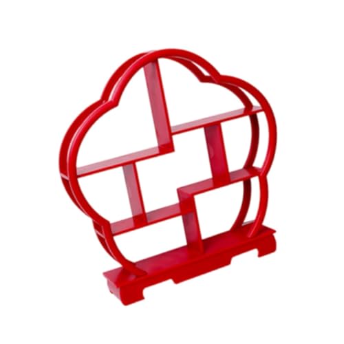 Bothyi Wooden Dessert Display Shelf Cabinets Rack Pantry Organizer Chinese Display Stand for Table Carving Crafts Restaurant Cupcake