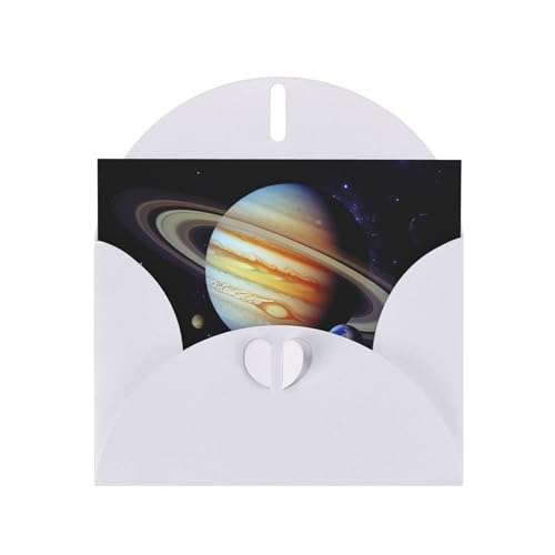 DWVTSLH Planet Jupiter O[eBOJ[h ƃXebJ[t 󔒂̃J[h 4x6C` o[Xf[J[h |bvAbvTL[J[h @ɍœKȃXe[Vi[Zbg