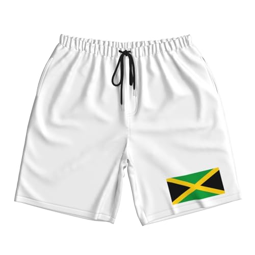 Flag of Jamaica Mens Swim Trunks Quick Dry Board Shorts 7