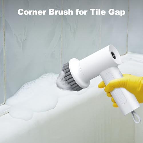 Image of 2Pcs Corner Brush Heads Set for Electric Spin Scrubber Cleaning Corners Gap Edge, and Hard-to-Reach Places(White)