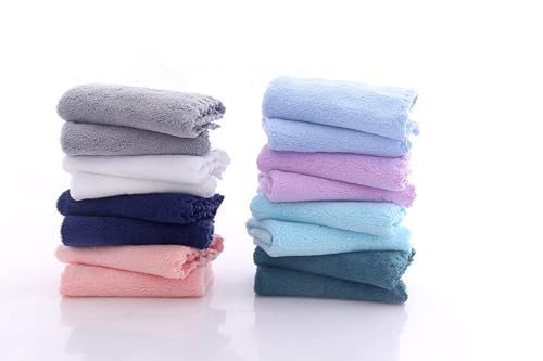 Image of 16 Pack Baby Washcloths burp cloths - 20 inch x 10 inch - Luxury Multicolor Coral Fleece - Extra Absorbent and Soft Wash Clothes for Newborns, Infants and Toddlers - Suitable for Sensitive Skin and New Born