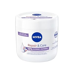 NIVEA Repair & Care Sensitive Bodycrème – 10% Glycerine + Panthenol – Barrière Crème voor Gevoelige en Jeukerige Huid – Lichaamsverzorging – 400 ml