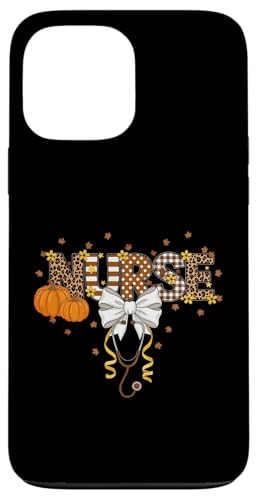 感謝祭 看護師 聴診器 コケット 弓 ハロウィン 秋 スマホケース iPhone 13 Pro Max 用