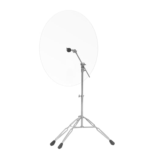 YAOLIANG 22'' Clear Acrylic Drum Baffles - 3 Pack. Unique for Live Recording. Muffles & Boosts Performance. Mounts on All Cymbal Stands. (22 inch - 3 pack)