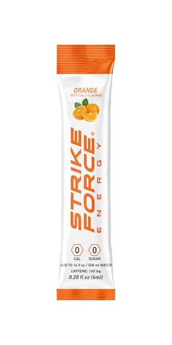 Image of Strike Force Energy Drink Mix - Orange Flavor - Natural Tasting Caffeine Drink - Turn Any Drink into a Healthy Energy Drink - Zero Calories, Keto Friendly, Sugar Free, Pre Workout (40 Liquid Packs)
