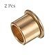 Kozelo 2 Stk. Flanschbuchse - [12mm x 16mm x 12mm] Bronze-Gleitlager für den Einsatz in Maschinen | Gold