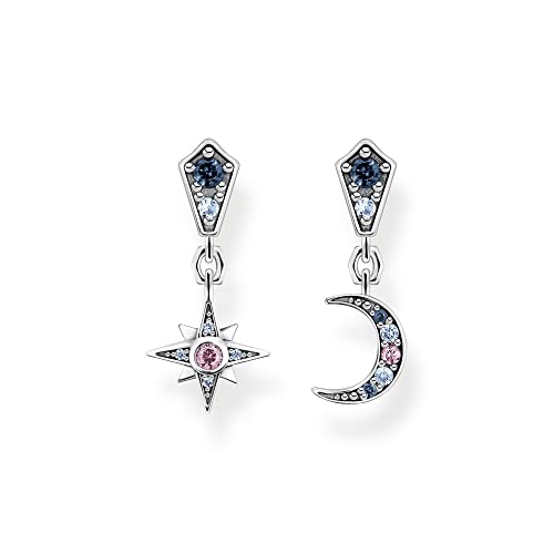 THOMAS SABO Sabo Ohrringe Royalty Stern und Mond mit Steinen aus 925...