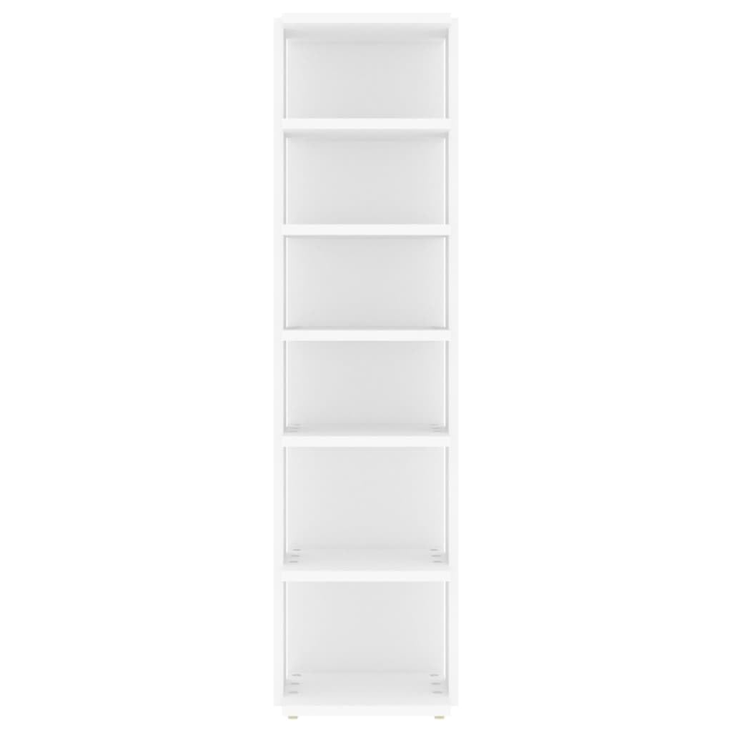 Zapatero de madera 27,5 x 27 x 102 cm, color blanco, armario de madera para zapatos, armario estrecho para zapatos, zapatero alto, estrecho, armario alto y elegante