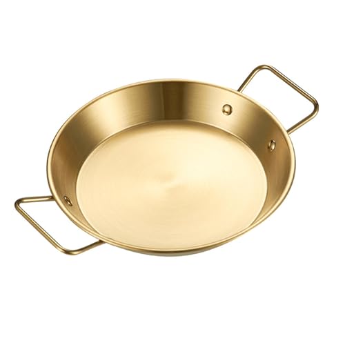 Bandeja moderna de acero inoxidable con doble asa para ensalada de mariscos, pastas, apta para lavavajillas, resistente al óxido, para el hogar, al aire libre, platos de servir de estilo occidental