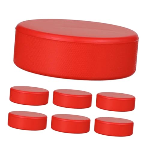 BESTonZON 7Pcs Soft Foam Ice Hockey Pucks for Lightweight Practice Balls for Games Enhanced Grip Design for Better Control for School Sports Team Building