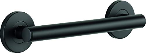 DELTA FAUCET 41812-BL Contemporary Decorative ADA Grab Bar, Matte Black, 12 in DELTA FAUCET 41812-BL Contemporary Decorative ADA Grab Bar, Matte Black, 12 in