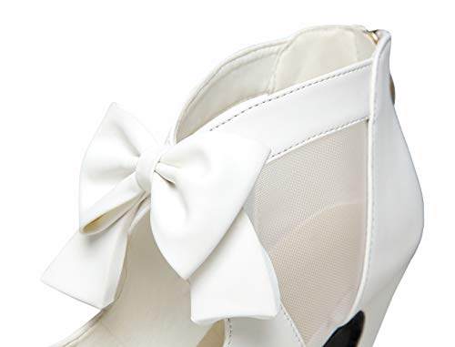 Image of GATUXUS Open Toe Women Platform High Heel Shoes Bows Strappy Sandals