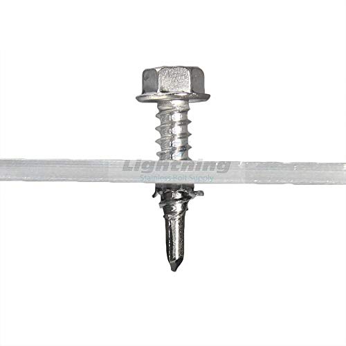 Tornillos metálicos autorroscantes acero inoxidable #8 x 2" 50 un