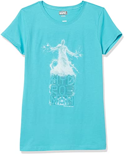 T-Shirt Marvel Hydro-Man Blocs, Vêtement Enfant en Couleur Bleu Tahiti XL