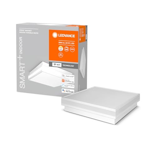 LEDVANCE Leuchte für Decke, DECORATIVE CEILING WITH WIFI TECHNOLOGY / 26 W, Ausstrahlungswinkel: 110, Tunable White, 3000…6500 K, Gehäusematerial: Stahl, IP20 1er-Pack