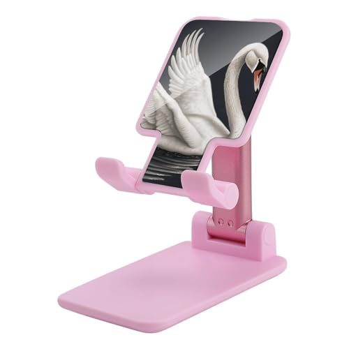Support de téléphone pour bureau pliable et réglable Blanc cygne universel