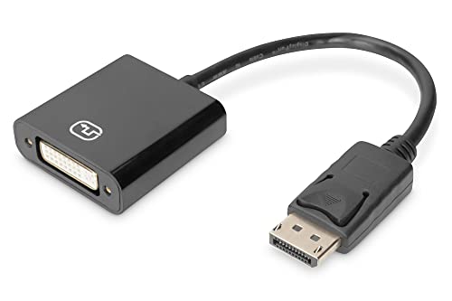 DIGITUS câble Adaptateur DisplayPort Actif - DP vers DVI (24+5) - Displayport 1.1a - Full HD 1080/60Hz - 0,15m - Noir