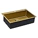 Ruvati 33 x 22 inch Satin Brass Matte Gold Stainless Steel Drop-in Topmount Kitchen Sink Single Bowl - RVH5005GG