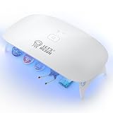 LET'S RESIN ネイルライト 手足兼用ジェルネイル ライト UVレジン硬化用 大サイズで照射面積が広い 18個の二重光源LEDチップ 時間設定可能(1分、2分) DIYクラフト アクセサリーパーツ uvライト ネイル パーツ