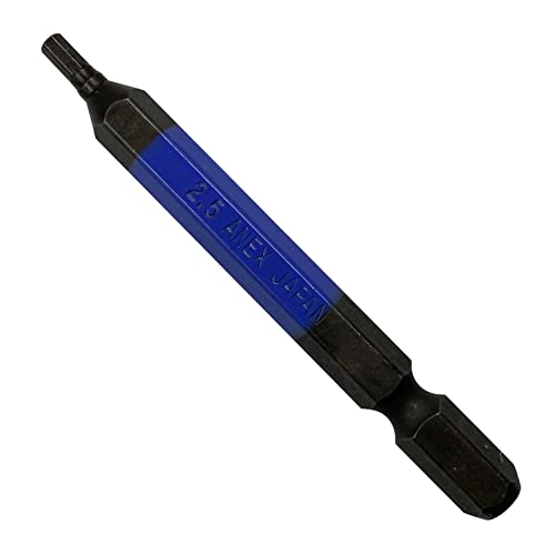 ANEX ACHX-2565 Color Bit Hex Wrench, Single Headed, 1.0 inch (2.5 mm) x 2.6 inches (65 mm)