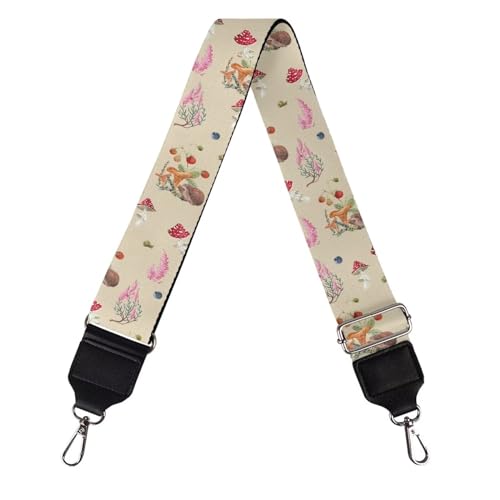 Image of TODIYADDU Red Mushroom Bag Straps Replacement Crossbody for Gifts Sports Christmas Comfortable Handbag Strap Wide Purse Strap Purse Straps for Purses Suitable for Women Men