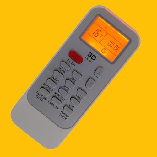 Image of AMAZOR Compatible /Replacement Whirlpool AC Remote Control - Suitable for 1 Ton, 1.5 Ton, 2 Ton Split & Window AC (Exact Matching Remote Required) (DG11J1-34 Light)
