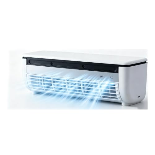 2026 Upgrade Portable Wireless Wall Air Conditioner Fan Wall Mounted Fan with 3 Speeds & LEDTouch Screen Rechargeable Portable Air Conditioner Spray Machine for Car for Kitchen Office RV