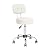 Rolling Swivel Stool Chairs with Back Wheels Height Adjustable PU Leather Massage Chairs Round Stools with Wheels for Medical Clinic Salon Home Office Hobby Desk Beige