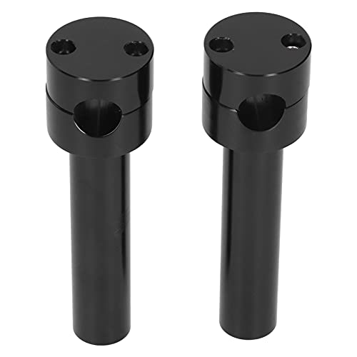 1 Paar Motorrad Lenker Riser 22mm Runde Lenkererhöhungen Universal Chrom Aluminiumlegierung Aufzug Lenkerhalter Lenkerklemme für Motorrad Modifikation, Schwarz
