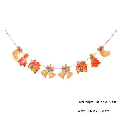 EXCEART 4 Peças de Banner de Feliz Natal Decorações de Natal Banner de Bandeira Puxar Pratos de Pape