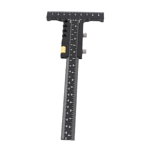 Règle de traçage en T avec réglage fin outil de mesure aluminium noir