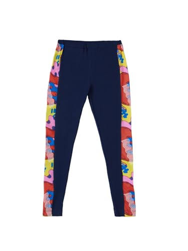 Image of The Souled Store Swirl Girls Navy Blue Solid Cotton Leggings (2-8 Yrs)