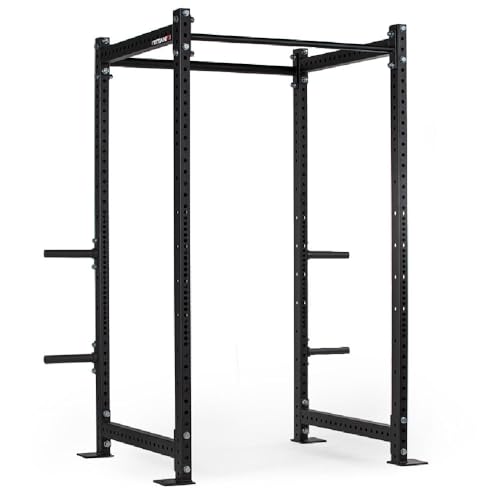 Titan Fitness T-3 Series Black Tall Power Rack, 36in Depth, Weight Plate Holders, 1,100 LB Capacity Cage for Weightlifting and Strength Training