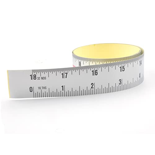 Edtape Workbench Ruler,Adhesive Backed Tape Measure,Waterproof Measuring Sticker,Sticky Measuring Tape,36 Inches Length, 1.02 Inches Width Center Finder Ruler Imperial Ruler, 36Inches #TOP1