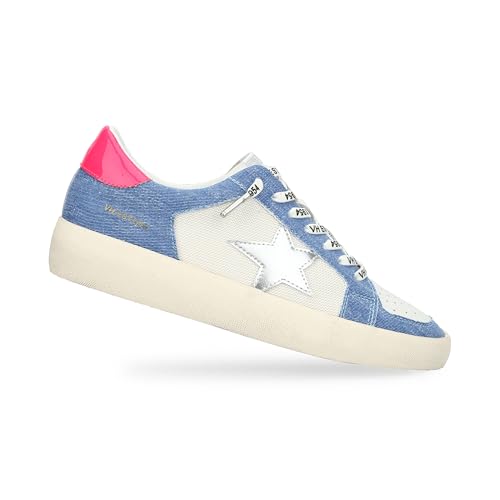 Image of VINTAGE HAVANA Womens Reflex Slip On Casual Fashion Sneakers - Denim Pink Pop, 7.5