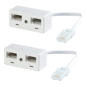 Telefoon Socket Adapter Splitter Kabel Rj11 6P4C Mannelijk Naar Splitterkabel Bt Telefoonaansluiting 2-Stekker Omvormer…