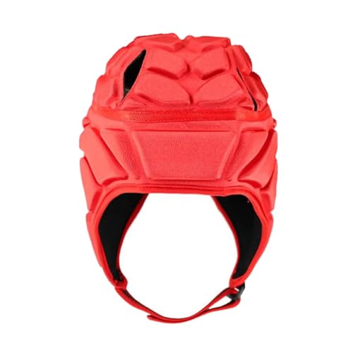 Football Helmet Rugby Helmet Headgear 7v7 Flag Headguard Shockproof Scrum Hockey Sports(Red M)