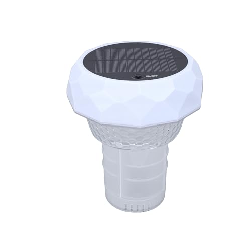 Fockety Projecteurs solaires pour Piscine, flotteurs solaires avec télécommande et Indice de Protection IP68, éclairage subaquatique programmable pour...