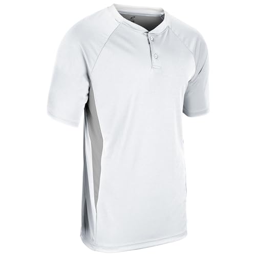 CHAMPRO Men's Standard Baseball Jersey, White, Gray