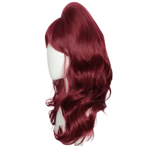 Image of Linfairy Retro Wig Big Bouffant Beehive Wigs for Women fits 50s 80s Costume (Dark Red)
