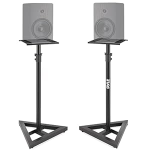Pyle PSTND35 Höhenverstellbare Lautsprecherständer Schwarz (Paar)