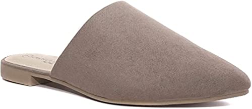 Charles Albert Ultra Comfy Slip On Mules for Women, Fabulous Backless Slides Made with 100% Vegan Material, Taupe, 9