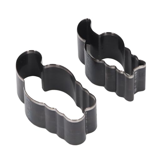 2PCS Hollow Punch Cutter Cat Shaped Cutting Die Alloy Steel Manual Punching Tool Set for Leather Crafts 55mm 65mm