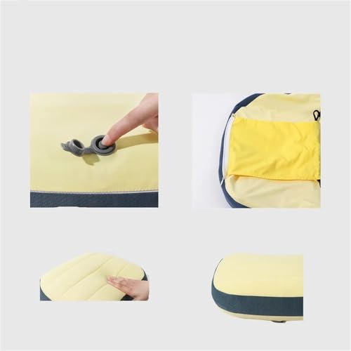 Oreiller de Camping Gonflable avec Couvercle Lavable - Oreiller d'air de Voyage Portable pour l'extérieur, Le Camp, Le Sport, la randonnée et Le randonnée