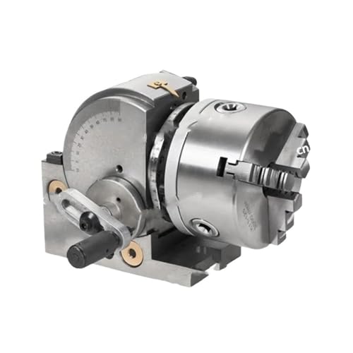 KACOME 6-inch Universal indexing Rotary Table 125 Three-jaw Chuck milling Machine indexing Head Vertical and Horizontal Indexers(4 inch)
