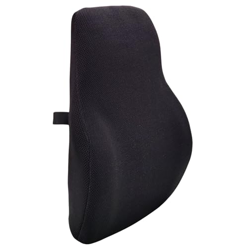 Image of Large Back Support for Office Chair, Universal Size Memory Foam Back Rest for Chairs, Breathable Mesh Fabric with Adjustable Strap, Anti Skid Back Fabric, 47x40x12 cm, 18.5x16x5