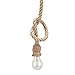 Mingzhe Vintage Industrial Style Hemp Rope Ceiling Light Base Pendant Lamp Holder, Lamp Hemp Rope Creative Design, Quality Material for Living Room, Restaurant, Bar, Corridor, Themed (2 Meters per