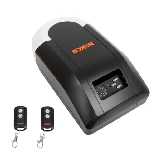 Boxer® 2000 - Garagentoröffner mit Fernbedienung, 800N - Leistungsstark und Benutzerfreundlich für Türen bis zu 100 kg, Garagentorantrieb mit Fernbedienung, 433 MHz, 220V, 2 Handsender